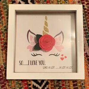 🆕NWOT wall decor: So I love you...like a lot. A l